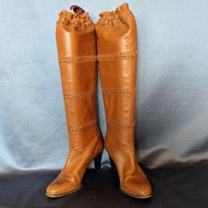 Coach knee high leather boots